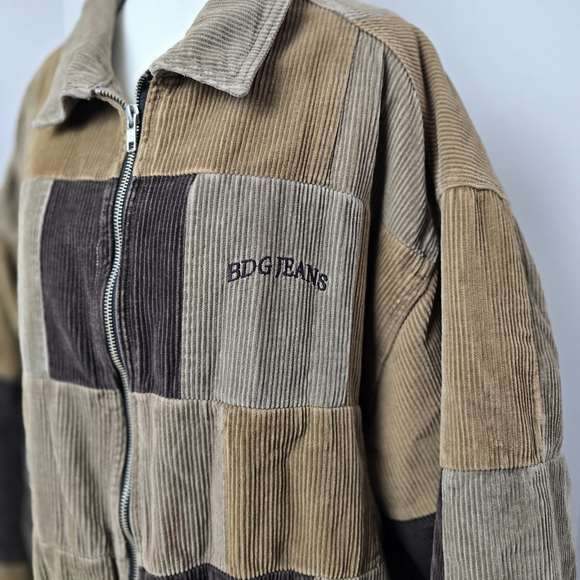 BDG Women's Patchwork Quilted Corduroy Harrington Jacket Size L | Retro - Picture 6 of 10